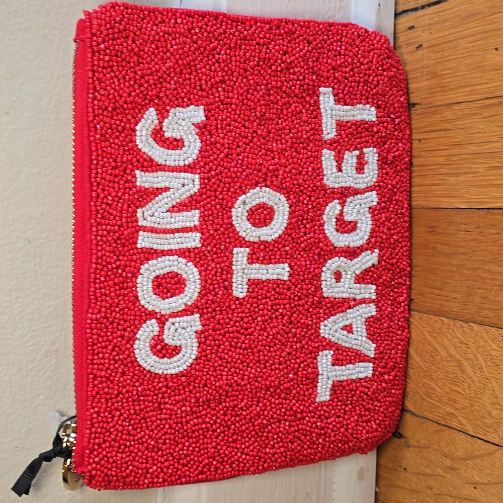 NWT, kate spade new york x Target, Going to Target Beaded Clutch, 8.25" x 6"